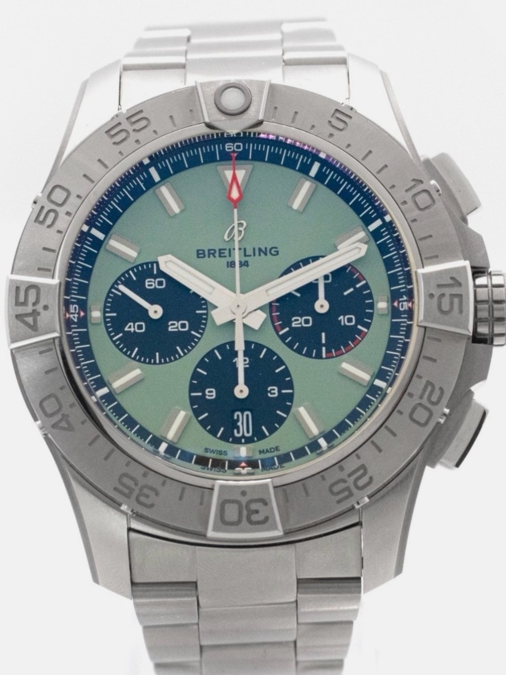 Breitling Avenger B01 Watch Chronograph 44mm Green Dial AB0147101L1A1